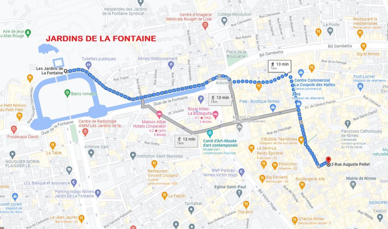 Superbe Appartement 95M2 Proche Arenes- Parking Offert Nîmes Kültér fotó